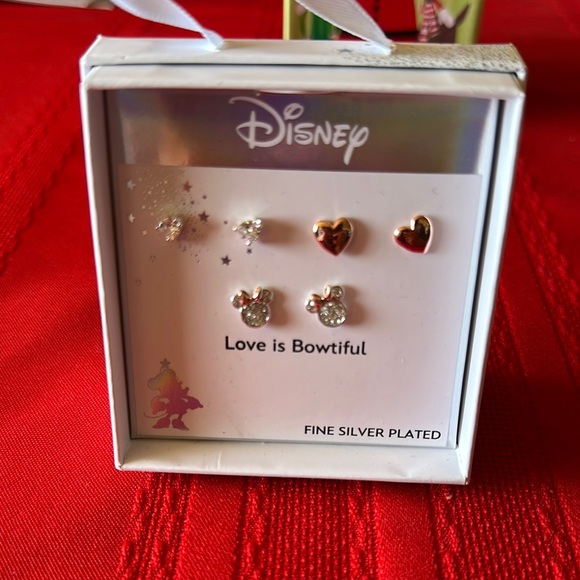 Disney Fine Silver Plated Earrings Set - Picture 1 of 3